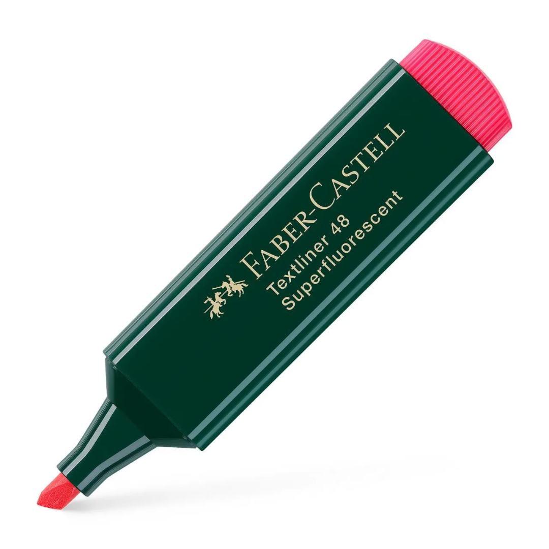 Faber-Castell Textliner 48 Superfluorescent Red Box of 10 - A154821