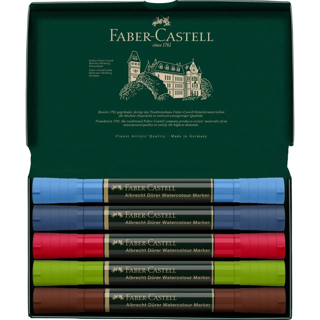 Faber-Castell Albrecht Dürer Watercolour Marker Urban Sketch Wallet Of 5  - A160308