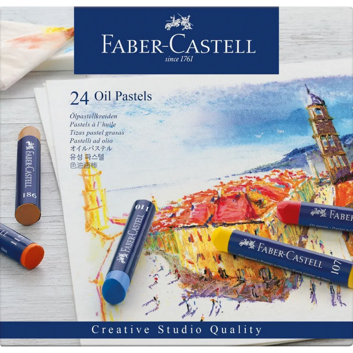 Faber-Castell Oil Pastels Cardboard Wallet Of 24 - A127024