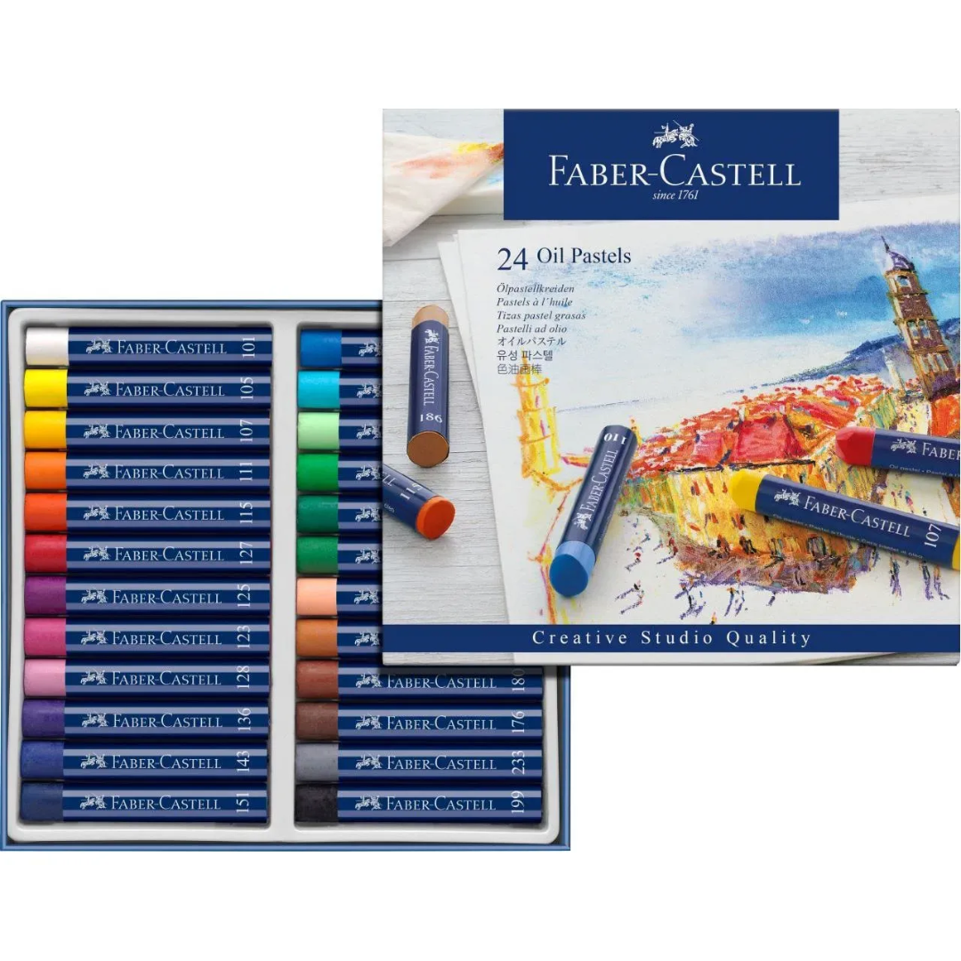 Faber-Castell Oil Pastels Cardboard Wallet Of 24 - A127024