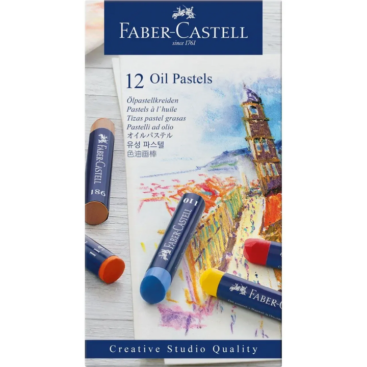 Faber-Castell Oil Pastels Cardboard Wallet Of 12 - A127012