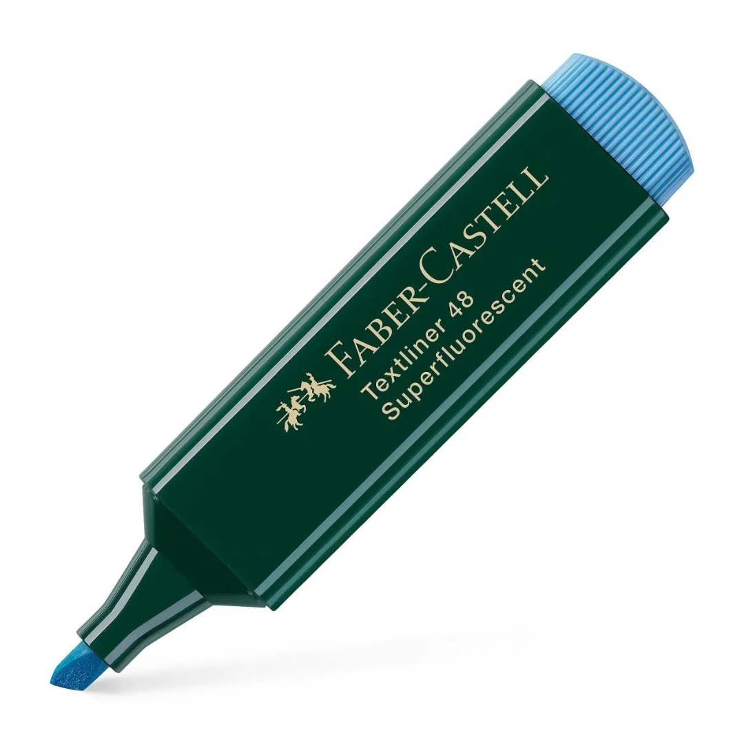 Faber-Castell Textliner 48 Superfluorescent Blue Box of 10 - A154851