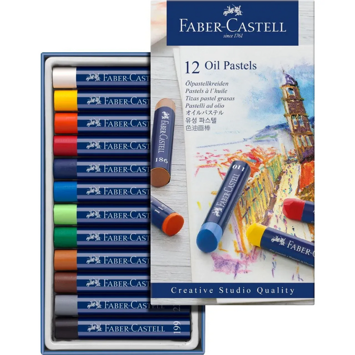 Faber-Castell Oil Pastels Cardboard Wallet Of 12 - A127012