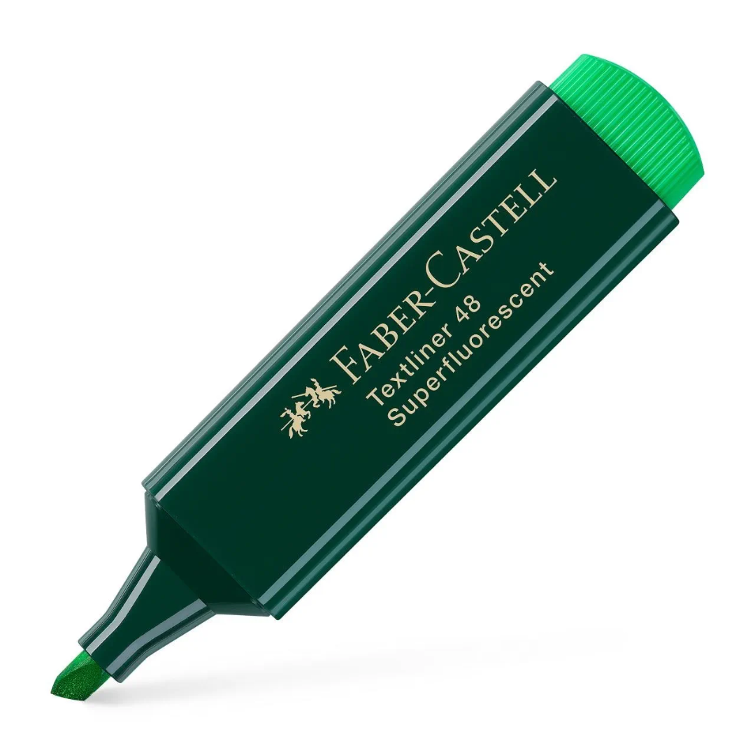 Faber-Castell Textliner 48 Superfluorescent Green Box of 10 - A154863