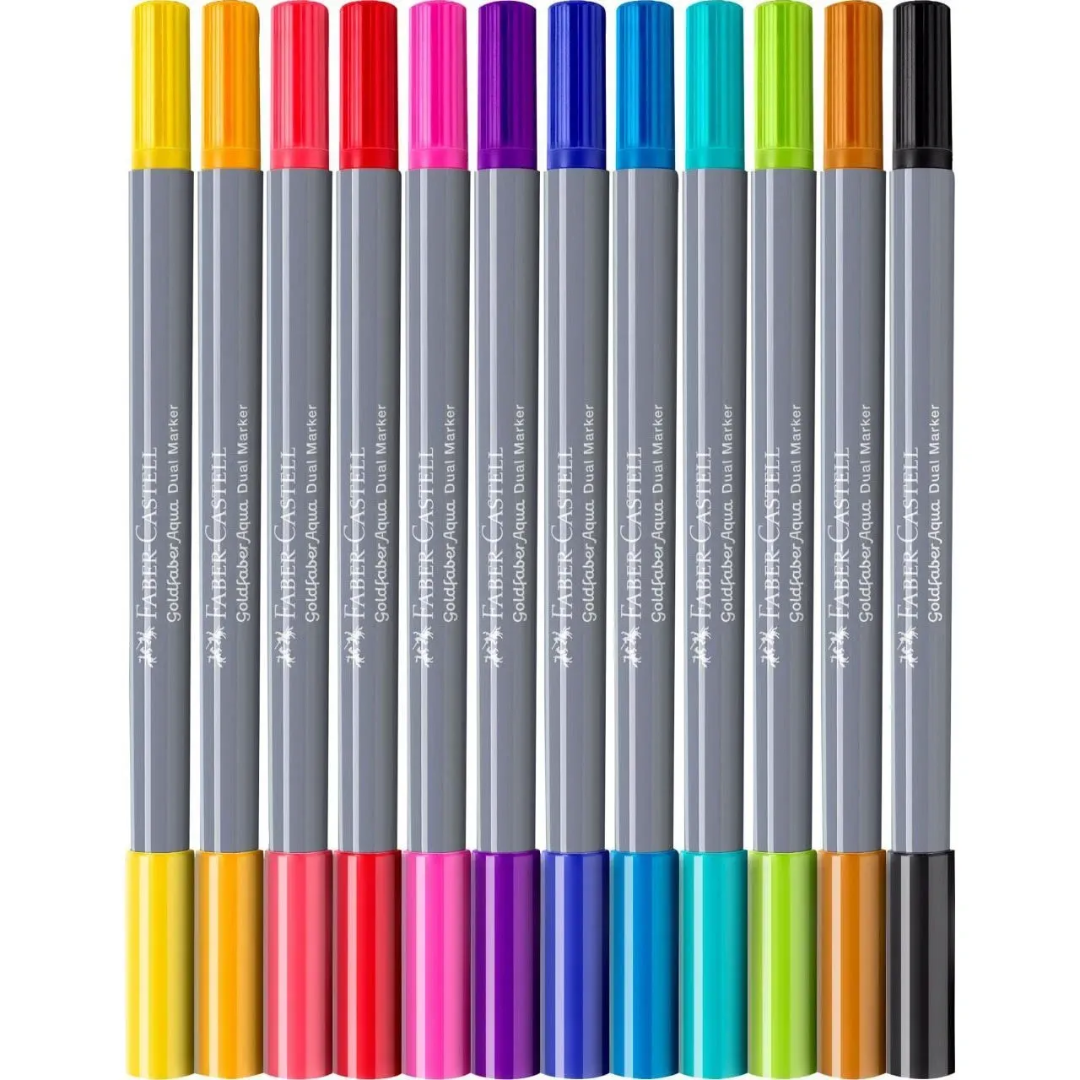 Faber-Castell Goldfaber Aqua Dual Marker Wallet Of 12 - A164612