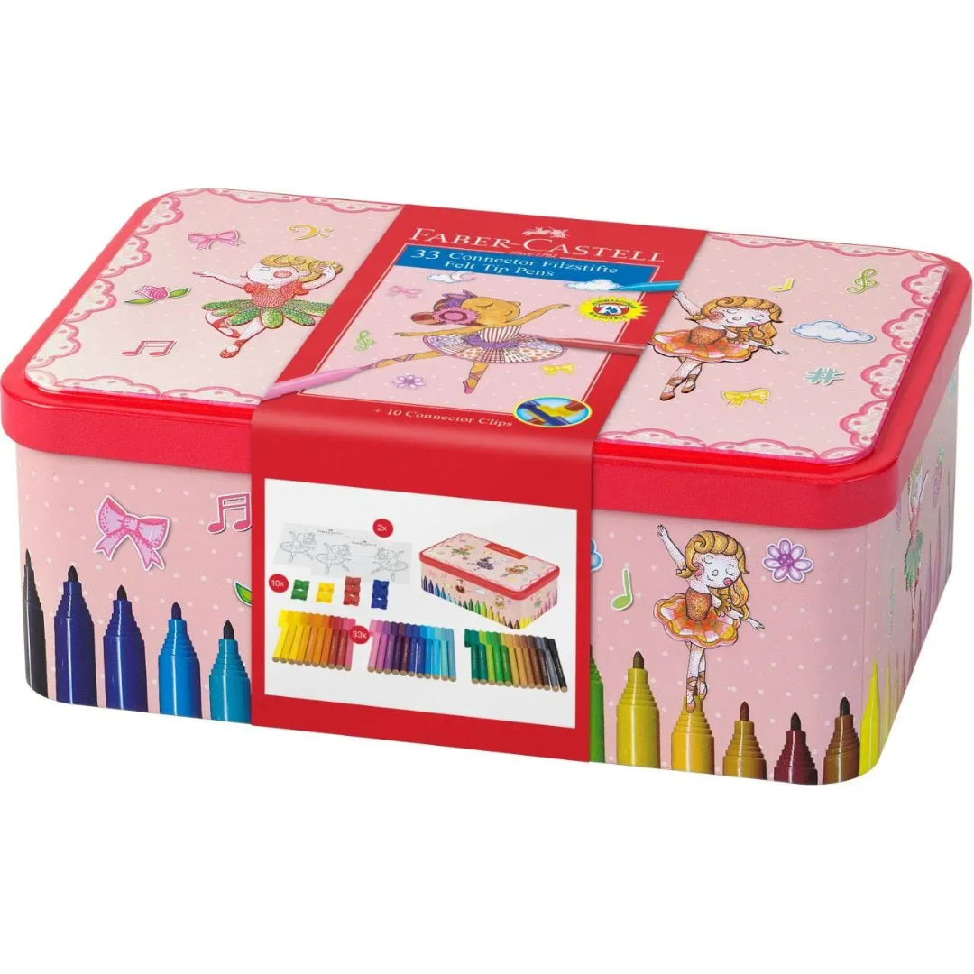 Faber-Castell Connector Felt-Tip Pen Set ballerina Box Of 45 Pieces - A155534