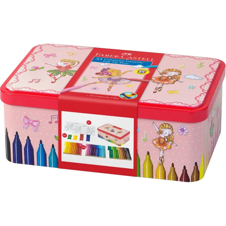 Faber-Castell Connector Felt-Tip Pen Set ballerina Box Of 45 Pieces - A155534