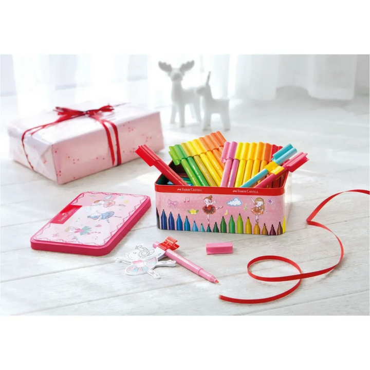 Faber-Castell Connector Felt-Tip Pen Set ballerina Box Of 45 Pieces - A155534