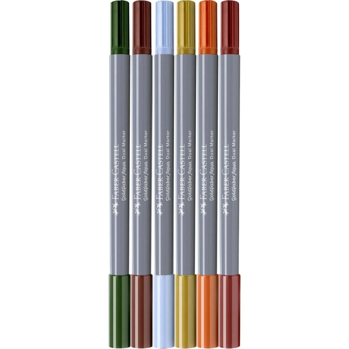 Faber-Castell Goldfaber Aqua Dual Marker Wallet Of 6, Tuscany - A164521