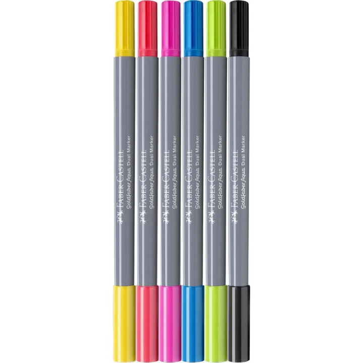 Faber-Castell Goldfaber Aqua Dual Marker Wallet Of 6 - A164606