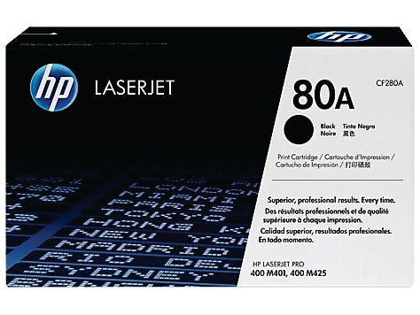 HP 80A Black LaserJet Toner Cartridge - HPCF280A