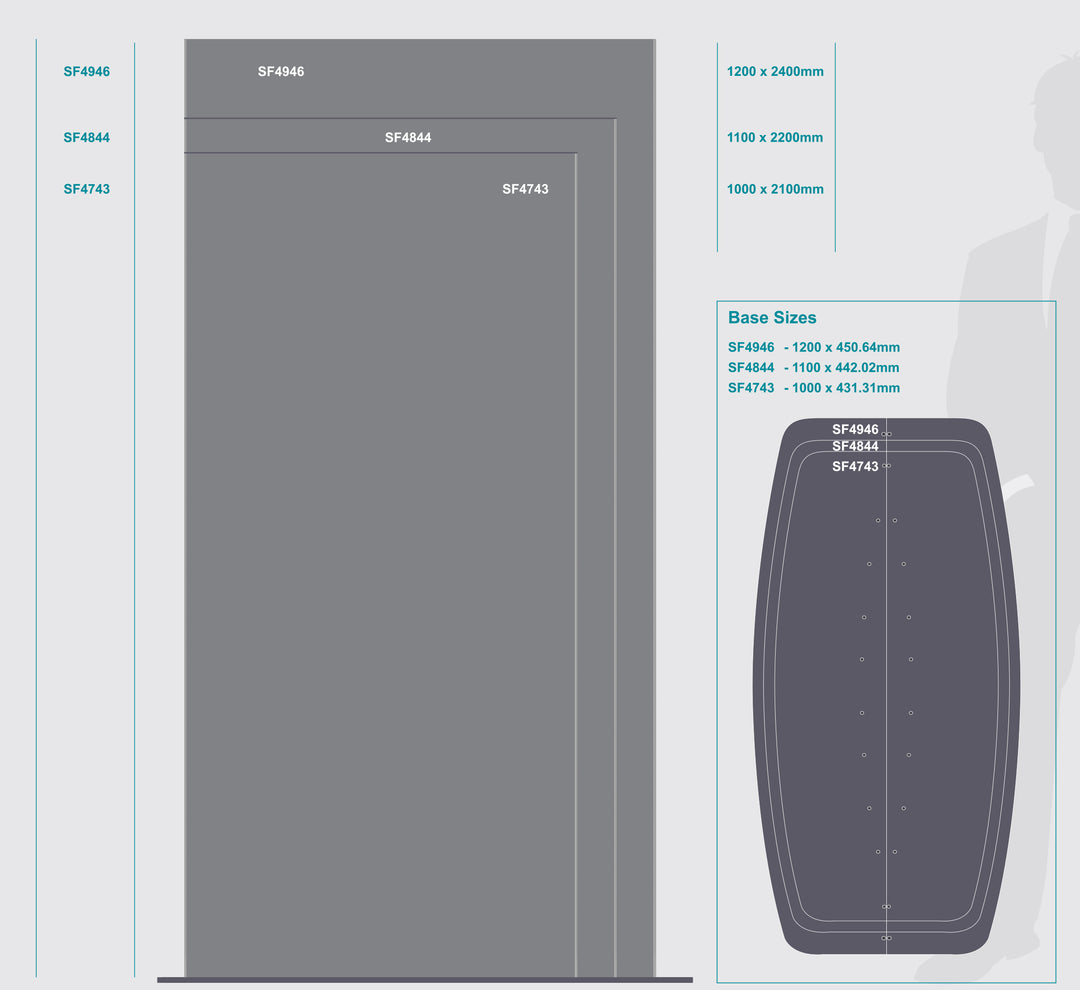 SIGN FRAME 1200x2400mm DBL SIDED STANDING - SF4946