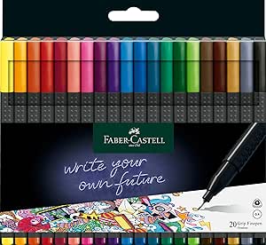 Faber-Castell Grip Finepen 0.4mm Wallet Of 20 - A151620