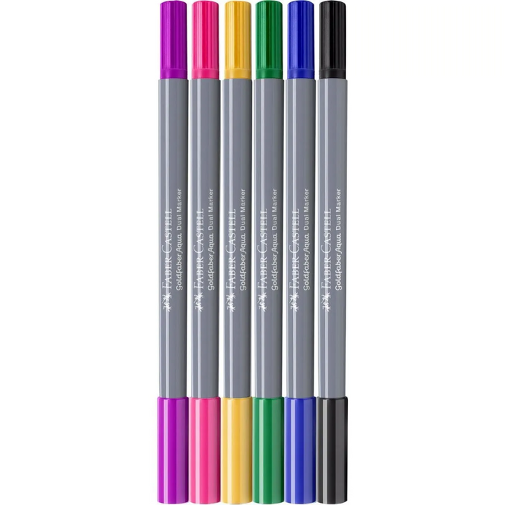 Faber-Castell Goldfaber Aqua Dual Marker Wallet Of 6, Graffiti - A164525