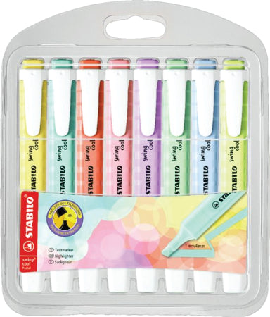 STABILO Swing Cool Pastel Highlighters 8 Pack - HIG P8
