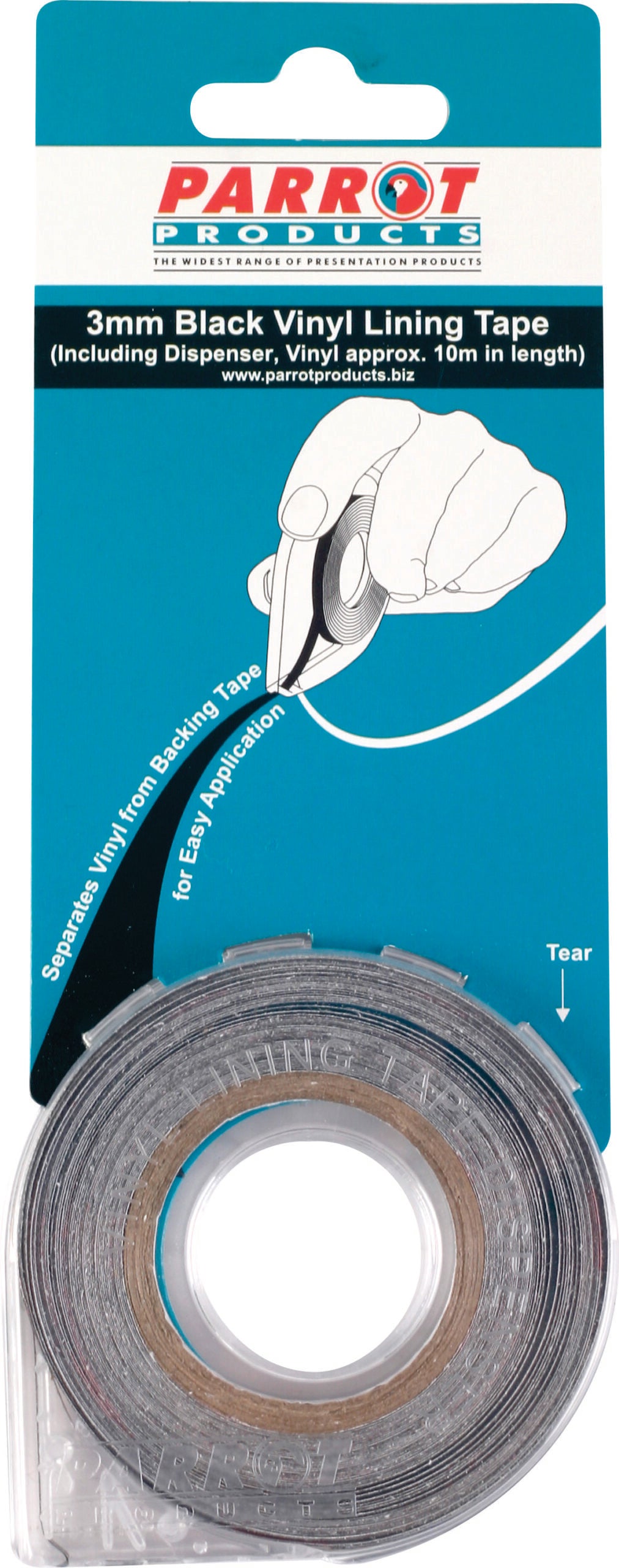VINYL LINING TAPE 10 MTS * 3MM BLACK - 0