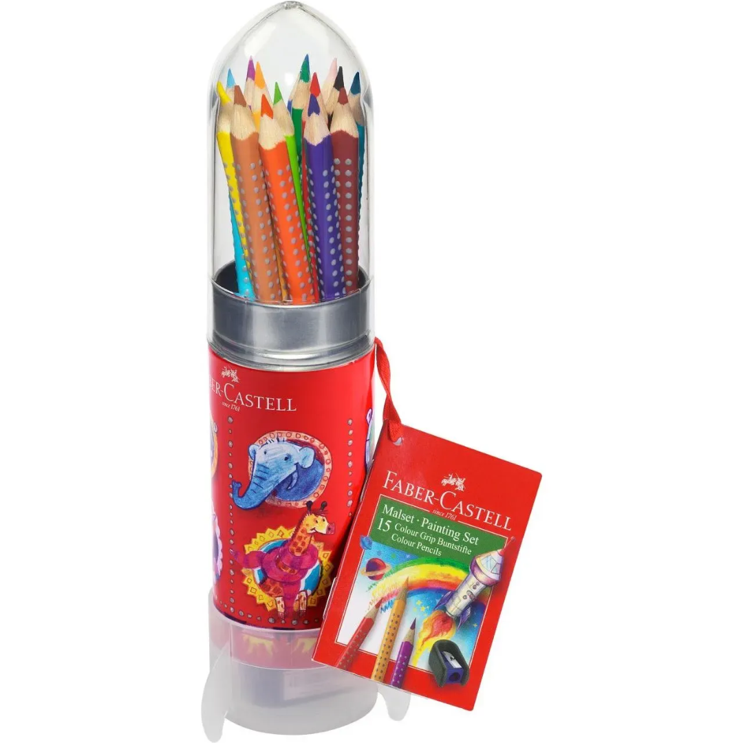 Faber-Castell Colour Grip Colouring Set Rocket Of 16 Pieces - A112457