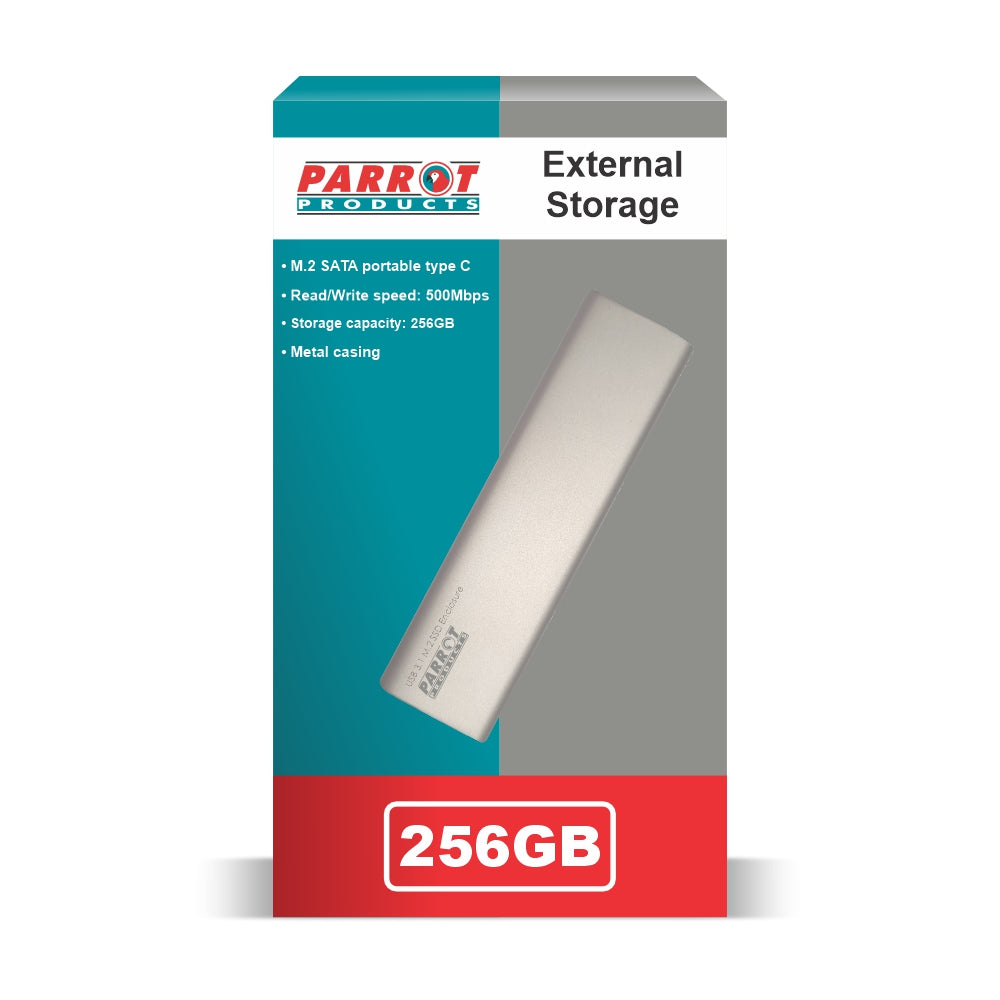 Parrot External Storage M.2 SATA Portable Type C 256GB - XT2256
