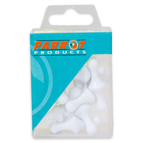 Parrot Magnet Map Pins (25 Box - Size:16mm - White) - BA0915W