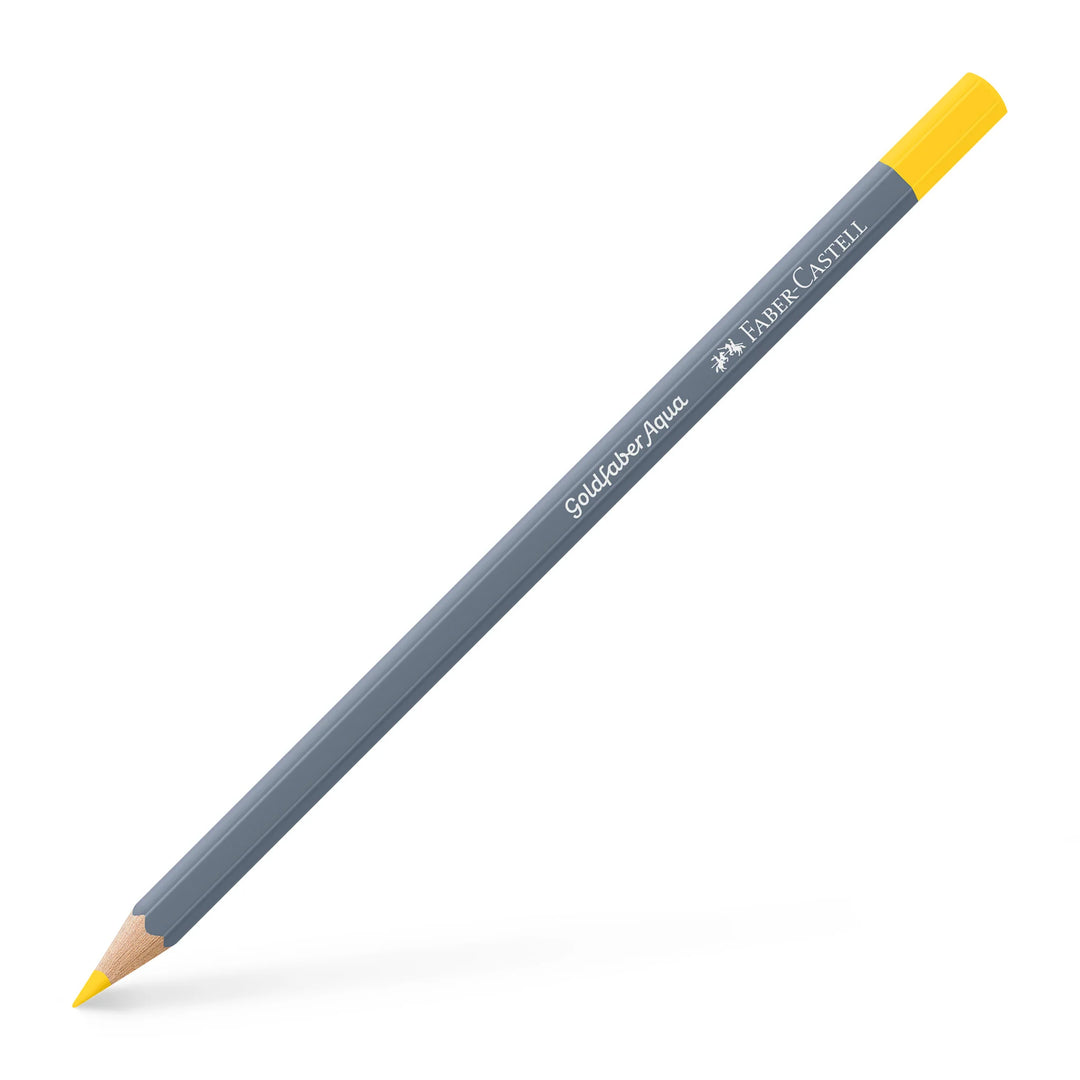 Faber-Castell Goldfaber Aqua Watercolour Pencil 105 Light Cadmium Yellow Box Of 12 - A114605