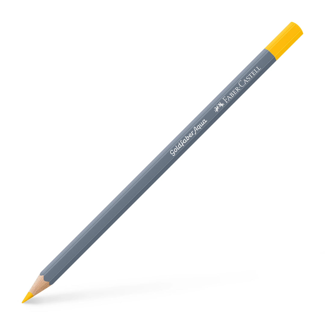 Faber-Castell Goldfaber Aqua Watercolour Pencil 107 Cadmium Yellow Box Of 12 - A114607