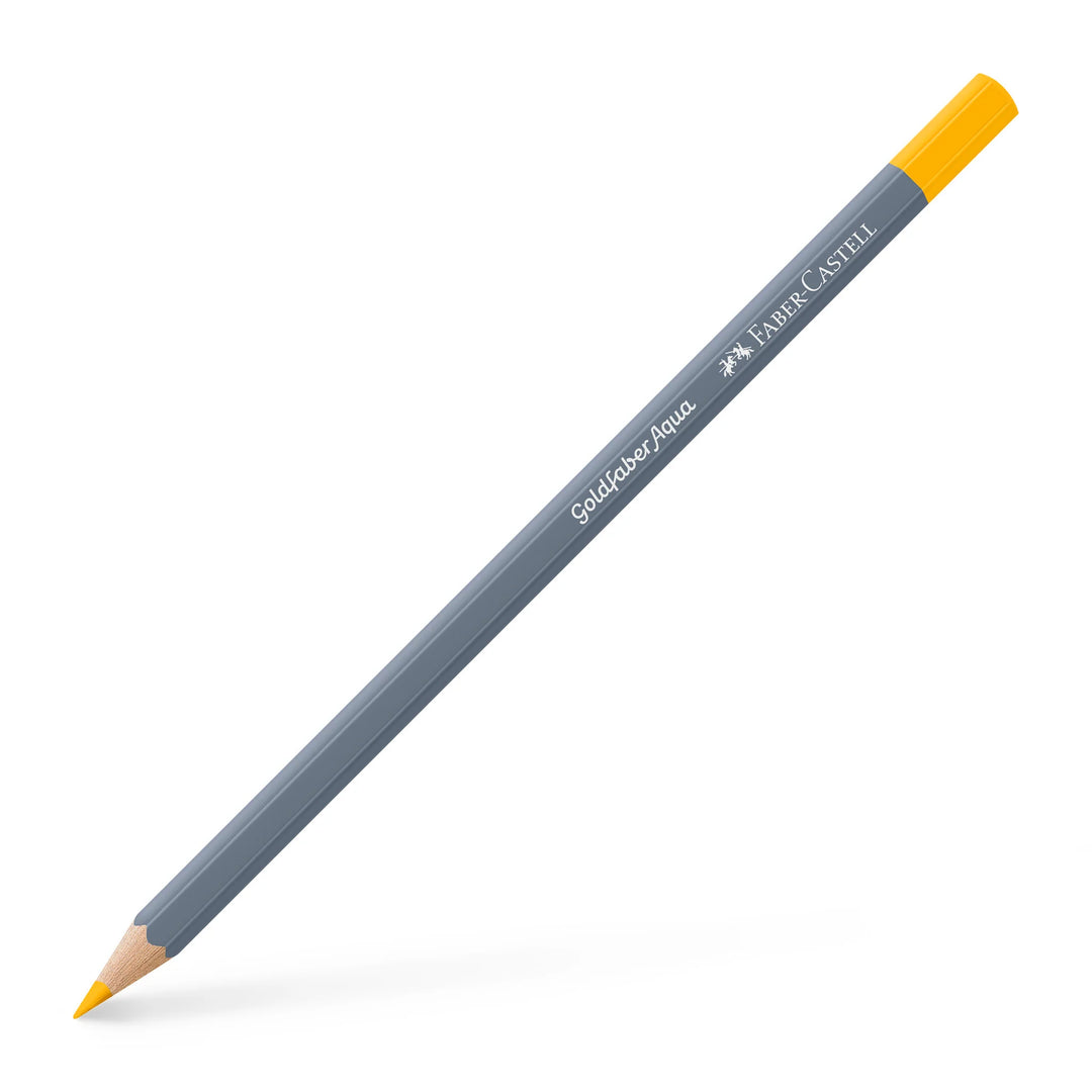 Faber-Castell Goldfaber Aqua Watercolour Pencil 108 Dark Cadmium Yellow Box Of 12 - A114608