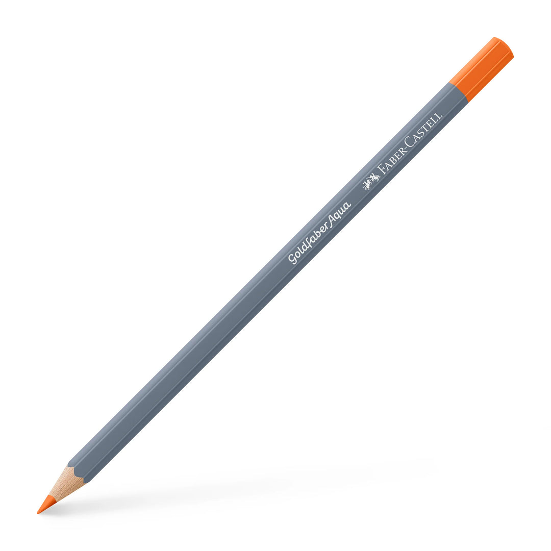 Faber-Castell Goldfaber Aqua Watercolour Pencil 115 Dark Cadmium Orange Box Of 12 - A114615