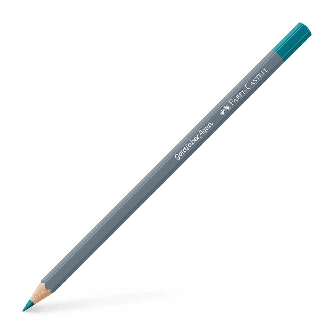 Faber-Castell Goldfaber Aqua Watercolour Pencil 154 Light Cobalt Turquoise Box Of 12 - A114654