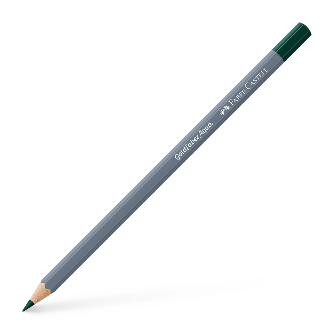 Faber-Castell Goldfaber Aqua Watercolour Pencil 158 Deep Cobalt Green Box Of 12 - A114658
