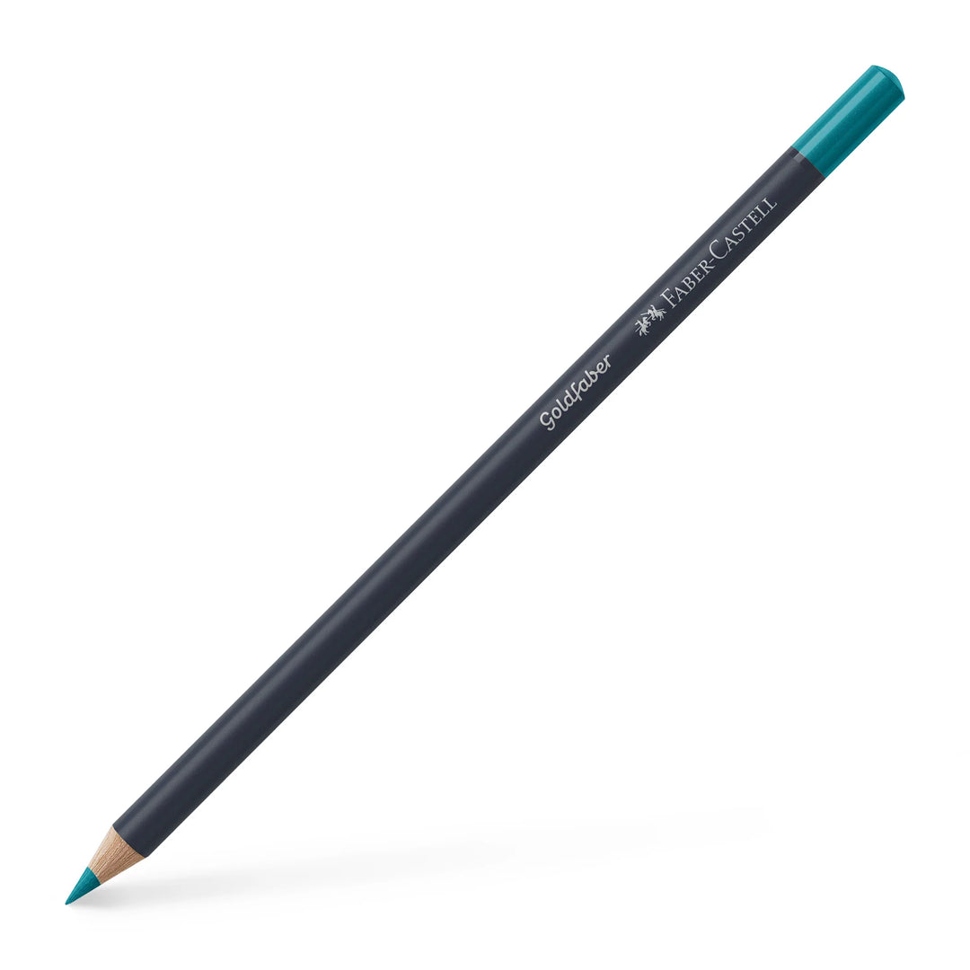 Faber-Castell Goldfaber Colouring Pencil 154 Light Cobalt Turquoise Box Of 12 - A114754