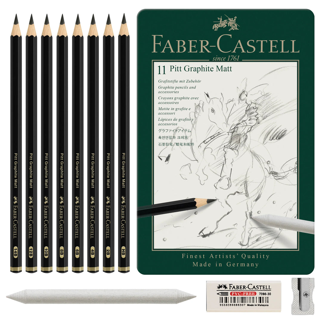 Faber-Castell Pitt Graphite Matt Set Tin Of 11 - A115220