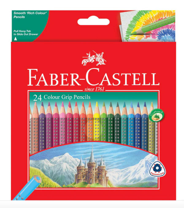 Faber-Castell Grip Colouring Pencils Box of 12/24