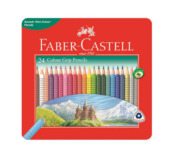 Faber-Castell Grip Colour Pencils Tin Of 24