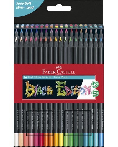 Faber-Castell Black Edition Colour Pencils Cardboard Of 36 - A116436