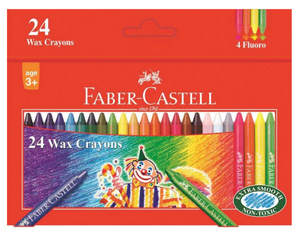 Faber-Castell Slim Wax Crayon 12/24 Pieces