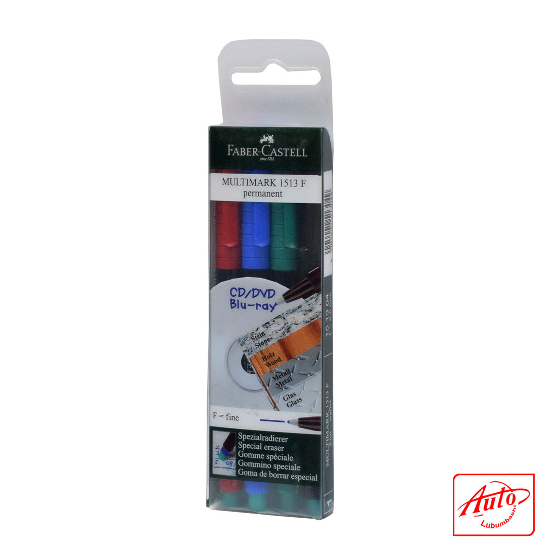 Faber-Castell Multimark Overhead Permanent Marker F Wallet Of 4 - A151304