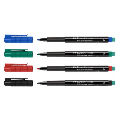 Faber-Castell Multimark Overhead Permanent Marker Box Of 10