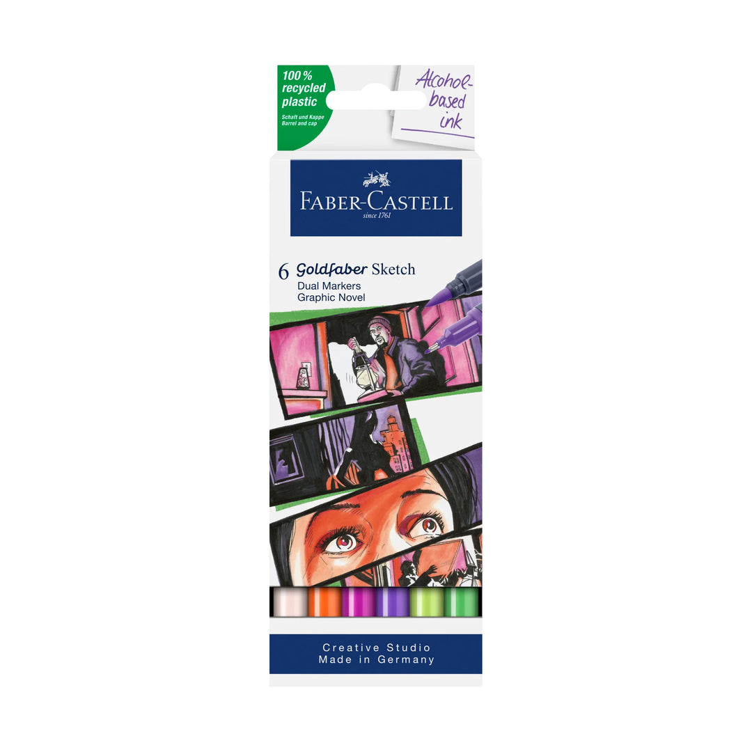 Faber-Castell Goldfaber Sketch Marker Graphic Novel 6ct Set - A164810