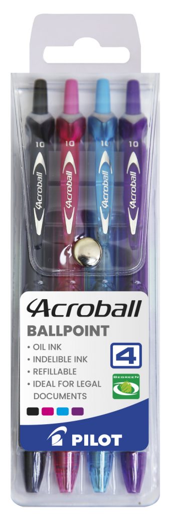Pilot Acroball 1.0 Fashion Wallet of 4 - BAB-15M-FAS-W4