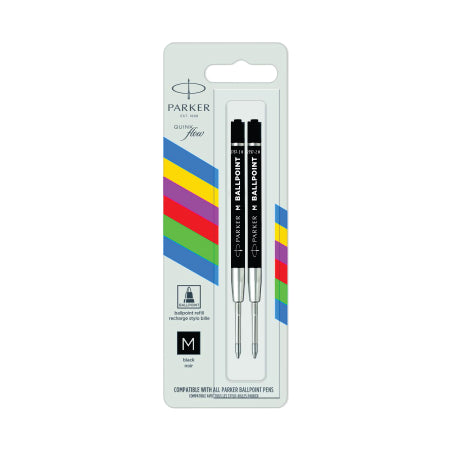 Parker Economy Ball Pen Refill Medium Nib Blister of 2 - Red 1mm