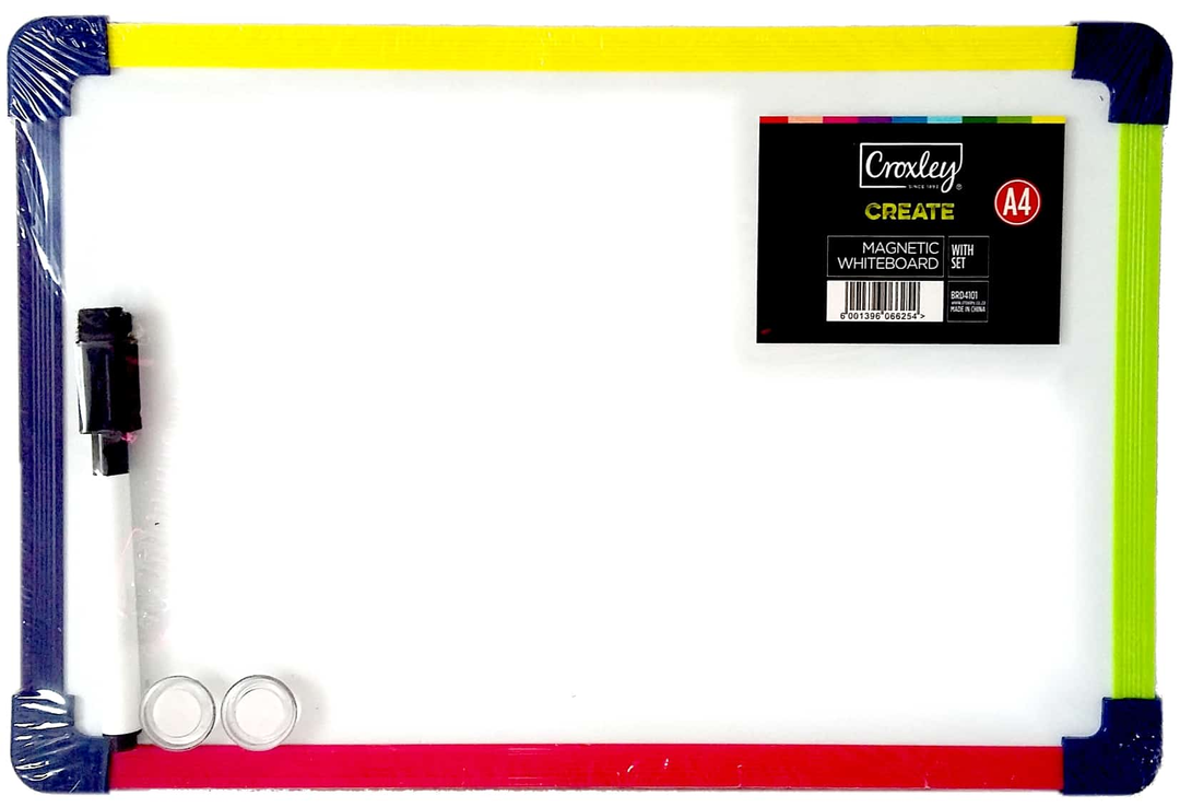 Croxley A4 Magnetic Whiteboard set Each - BRD4102