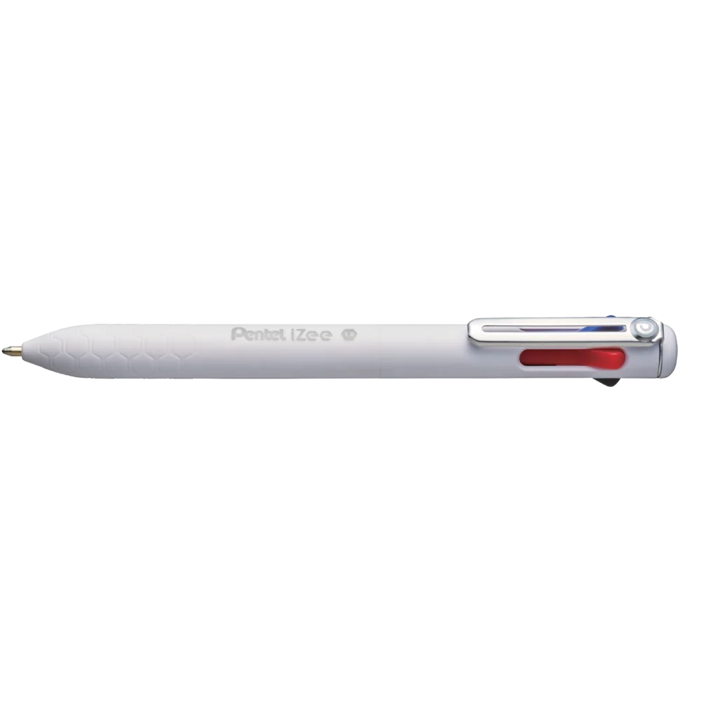 Pentel Izee 1.0mm Ballpoint Pen White Body 4 In 1 - A/B/C/D
