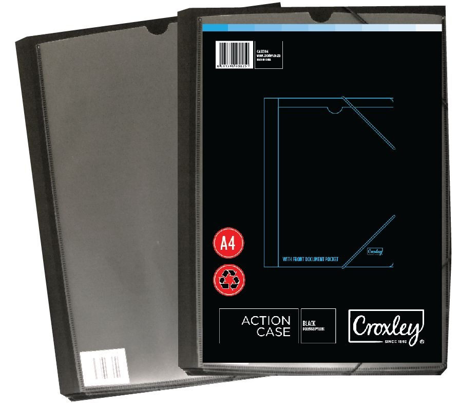 Croxley A4 Action Case Black - CAS1304