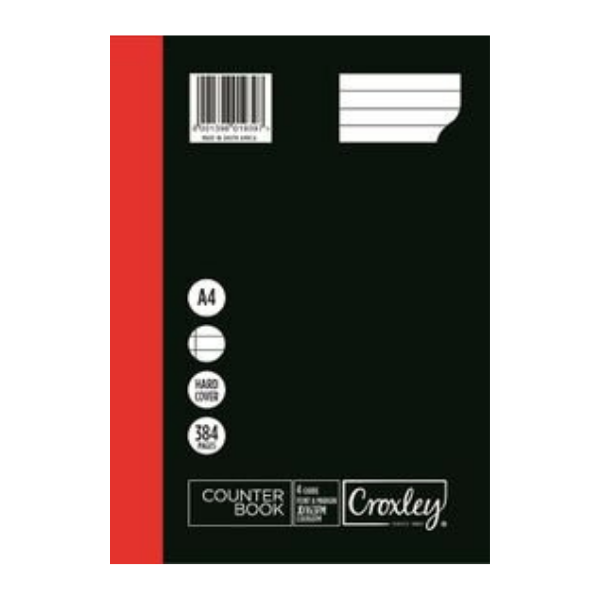 Croxley JD163 4-Q 384 Pg Ruled F&amp;M A4 Pk2