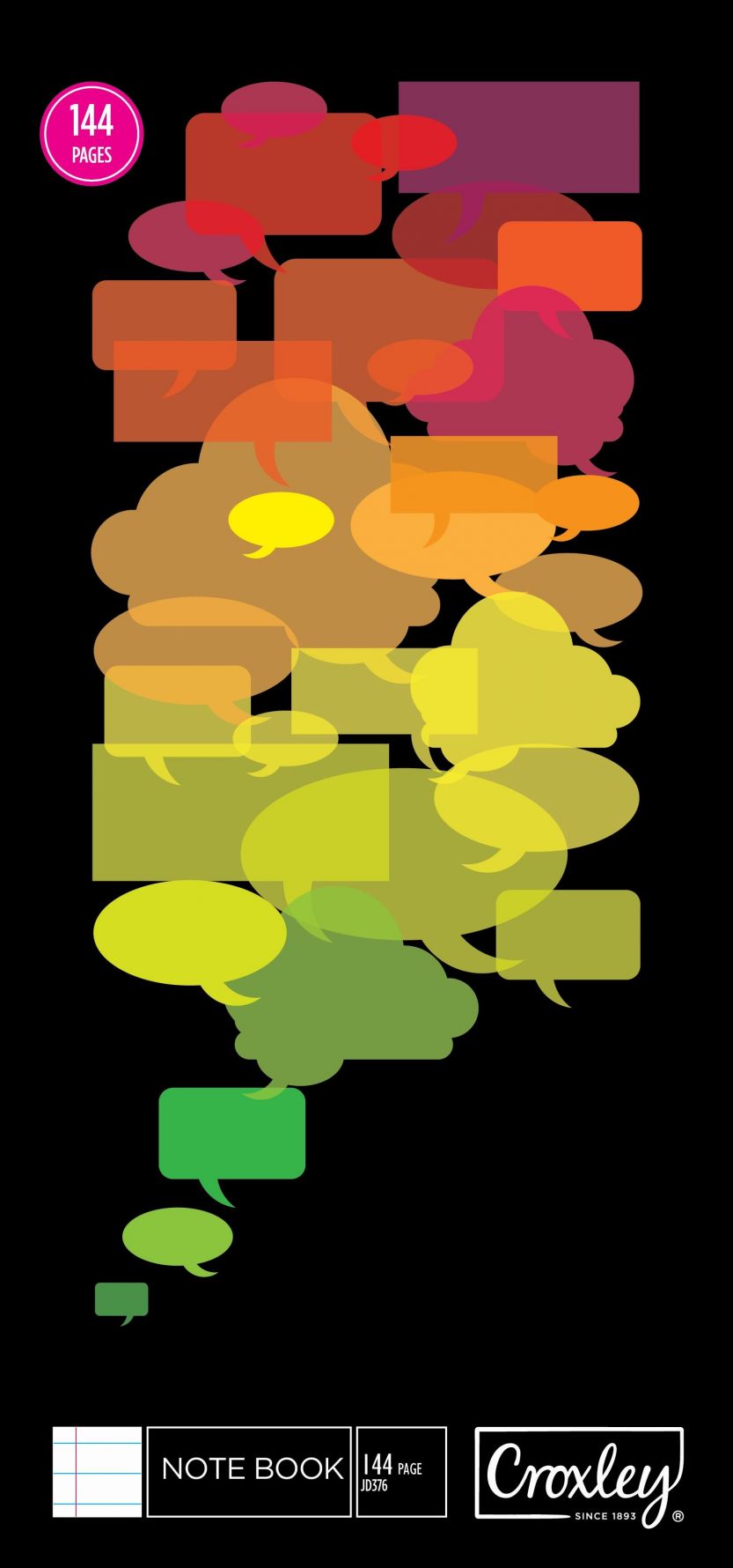 Croxley JD376 144 Page Ruled Feint Wire Bound 297x138 Pk10 - COU376