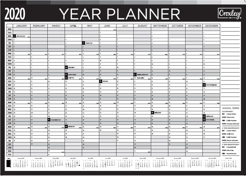 Croxley Year Planner With Marker - CXPP01