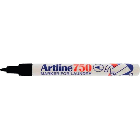Artline Ek-750 Laundry Permanent Marker Black - EK750-BK