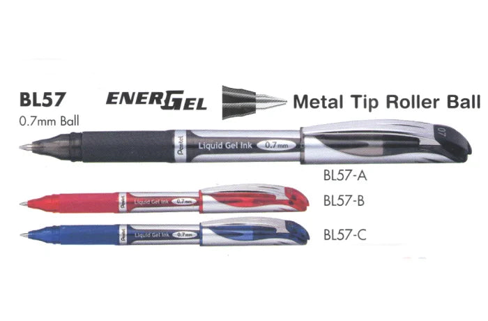 Pentel Energel Metal Tip Rollerball Black