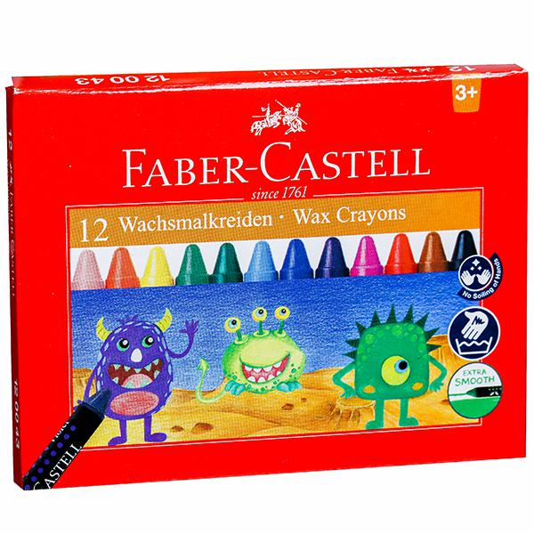 Faber-Castell Wax Crayons 75mm Box Of 12 - CRA 0050