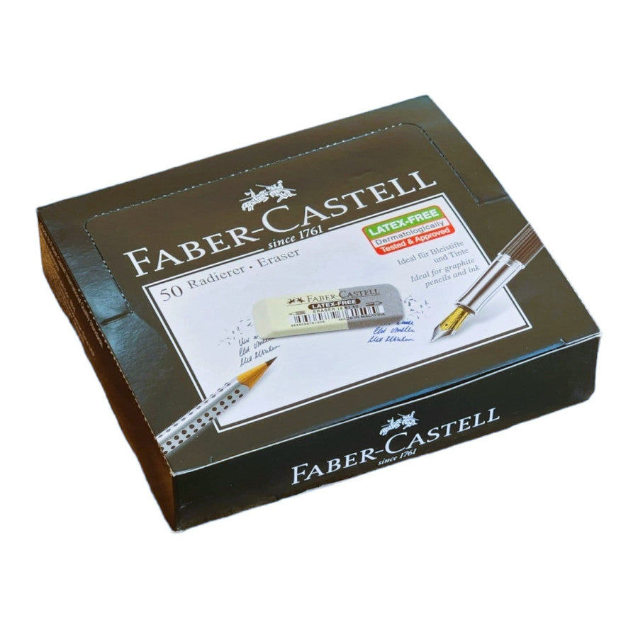 Faber-Castell Latex-Free Eraser For Ink/Pencil Box of 50 - A706150